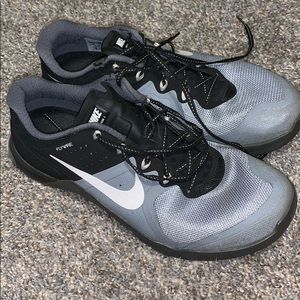 Black and Gray Nike Metcon 3
